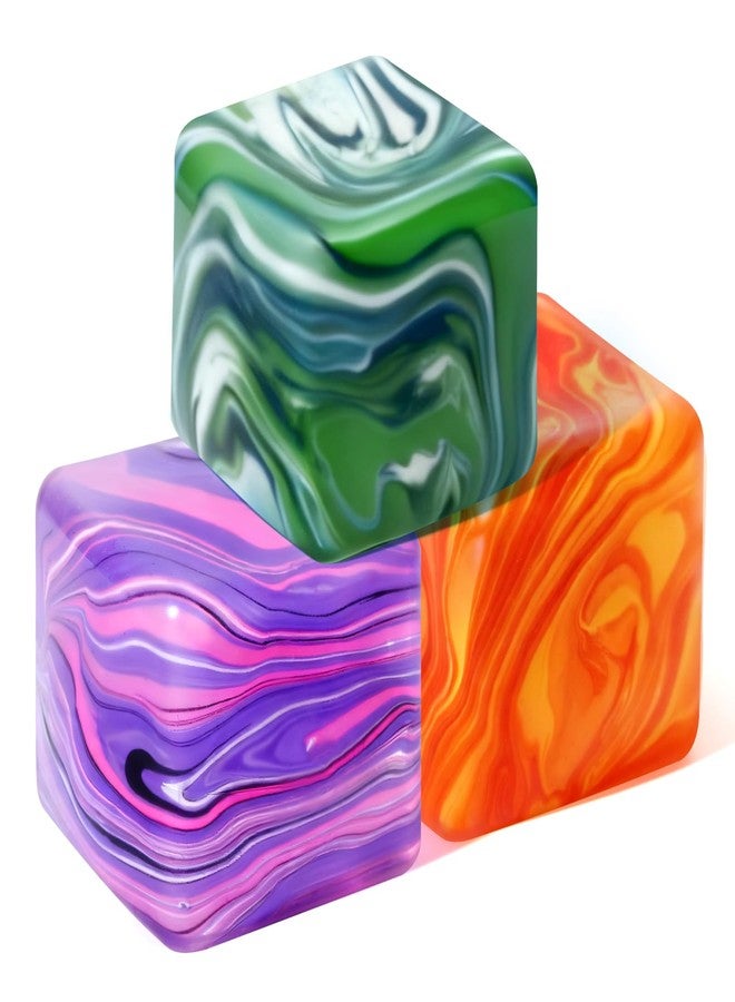 TMHAI Fidget Toys Squishy Stress Cube, Swirl Stress Balls for Kids Adults Squishies Stress Relief, Ice Squishy Cube Sugar Balls, Sensory Toys for Kids with Autism, Fidgets for Classroom Prize Toys - Image 1